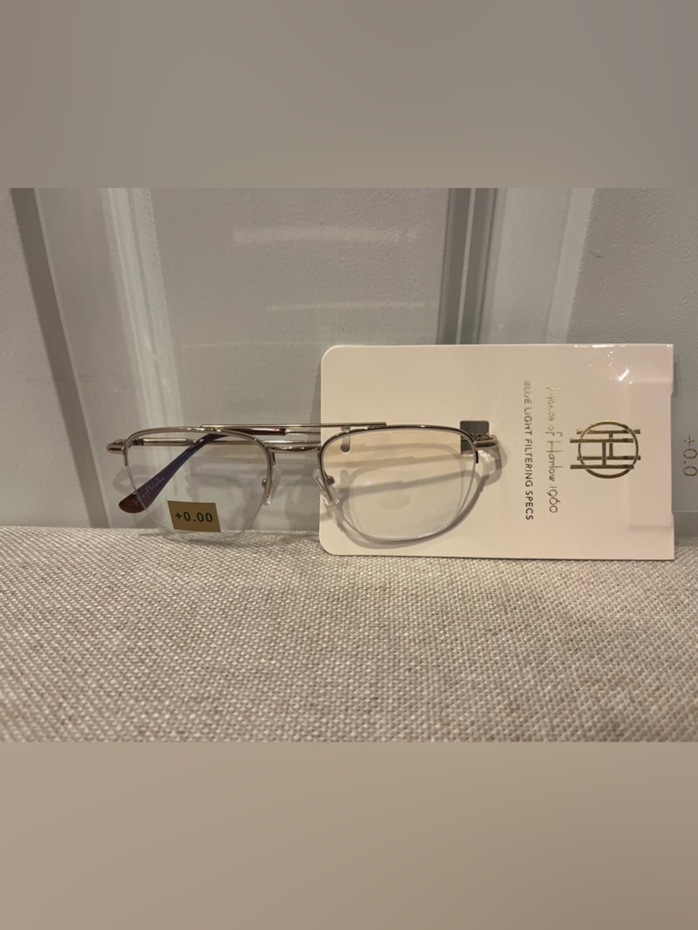 NWT House of Harlow 1960 Women's Clear Blue Light Glasses